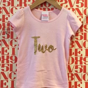 Sparkle Sisters Birthday Tee (Two), NEW WITH TAGS